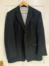 MELKA SWEDEN MENS CHARCOAL GREY ALL WOOL BLAZER/JACKET SIZE 26