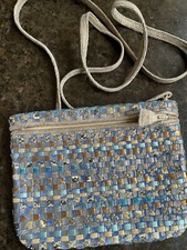 An Unusual Crossbody Evening Bag in Woven Leather by Sheila Pearson