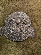 Large Milners Safe Plaque '212' Patent Fire-Resisting Thief-Resisting Rare