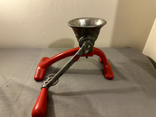 Vintage SPONG & Co Ltd No Clamp Freestanding Meat Grinder Mincer Red No 301