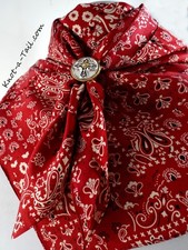 Vintage red floral, Wild Rag