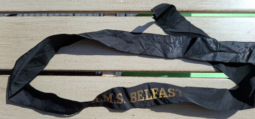 Royal navy cap tally hms - cap,