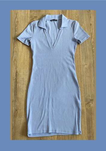 Zara lilac ribbed collared - zara,