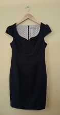 Pepperberry Knee-Length Black Smart Pencil Dress - Size 10 Curvy 