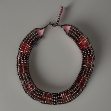 Wide One Button Red & Black