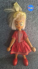Polish Wooden Peg Doll 1950s 