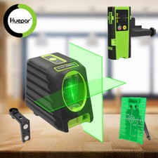 Huepar 150 ft Rotary Laser Green Cross Line Self Leveling Tool + Laser Receiver
