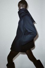 Zara Short 48% Wool Coat With