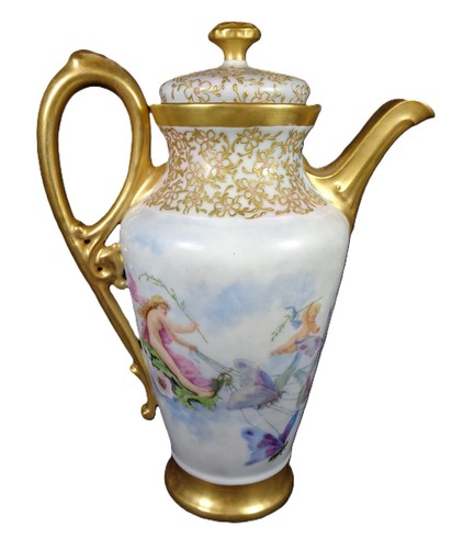Antique limoges chocolate - chocolate, pot