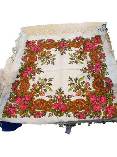 Shawl cream multi floral rose - multi,