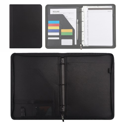 Ring zippered portfolio - pu,