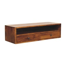 2 Drawer Chestnut Wall Mounted