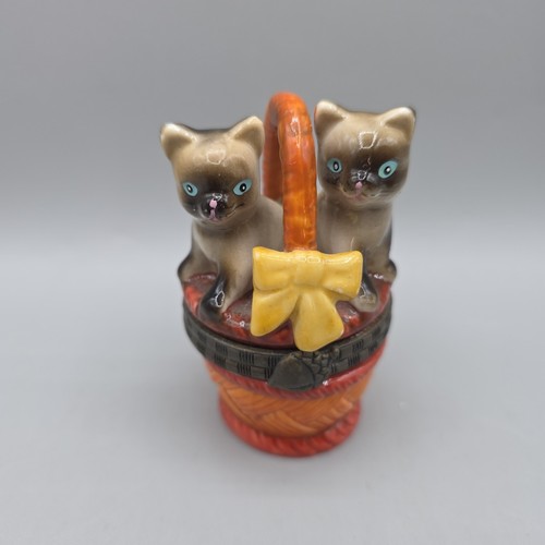 Ceramic siamese kittens - siamese, in