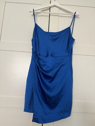 Zara blue satin dress - zara,