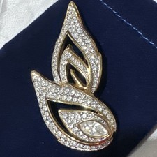 Vintage Swarovski Brooch Gold