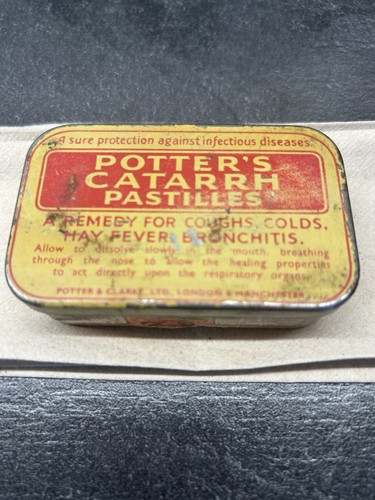 Vintage tin potters catarrh - tin,,