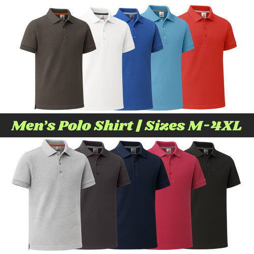 Mens casual polo shirt short - mens',