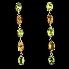 Silver Earrings Citrine