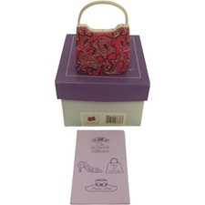 Leonardo Collection Bag Of Distinction Figurine Red Paisley Patterned Design