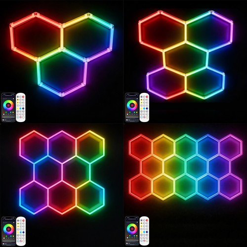 Hexagon rgb led - hexagon, lighting