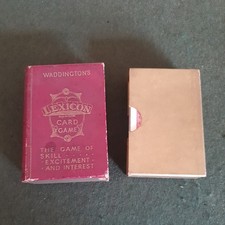 Vintage/Antique Waddingtons Lexicon Card Game With Rule Books Complete