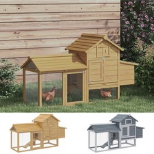 PawHut Chicken Coop Hen Cage Small Animal Hutch Nesting Box Outdoor Run