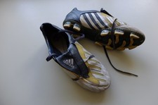 Vintage Adidas Predator UK 9 powerswerve Football Boots FG grey white 2009