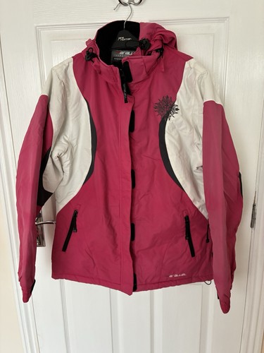 Pink cream ski jacket - ski,