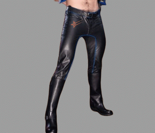 Men leather pants motorbike - leather,