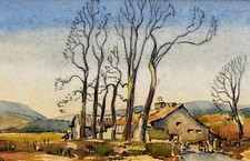 Irvine Shuttleworth Original Watercolour Painting Yorkshire Farm Landscape Scene