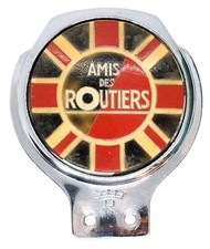 Vintage 1950's-1960's Resin Amis Des Routiers Union Jack Car Badge By Renamel