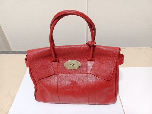 Mulberry red leather handbag - red,