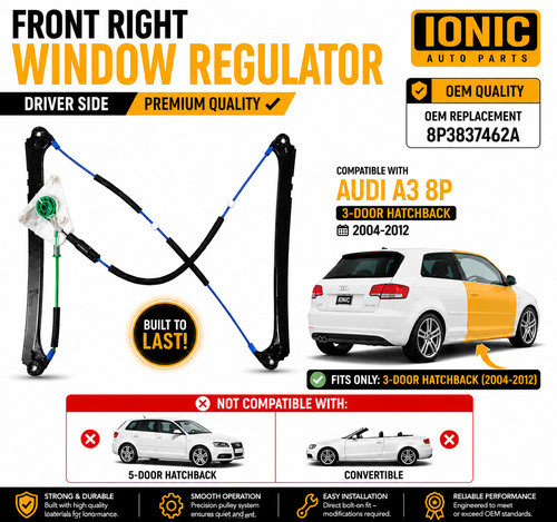 Front right window - right, regulator