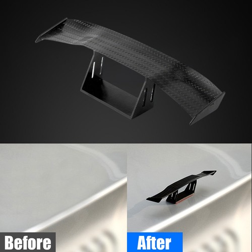 Car black mini tail fins - black,