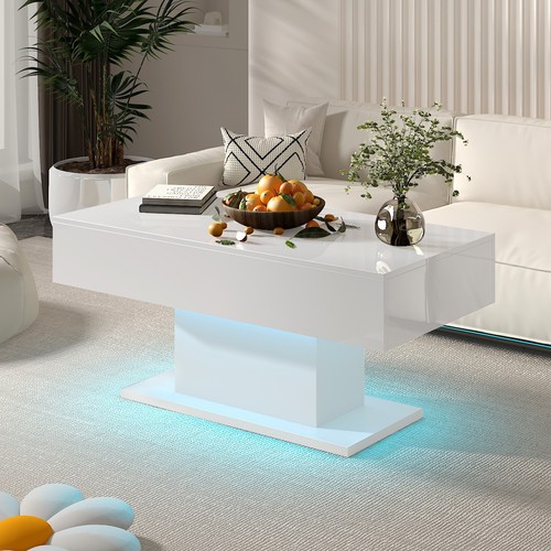 High gloss coffee table led - gloss,