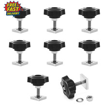 T Track Bolts 8 Pcs - Roof Rack Bolts M6 X 35 Mm with Thumb Screws M6 with Nut W