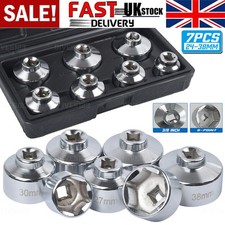 7Pcs Cup Type Oil Filter Wrench Tool Set Removal Socket Kit Service Oil Change