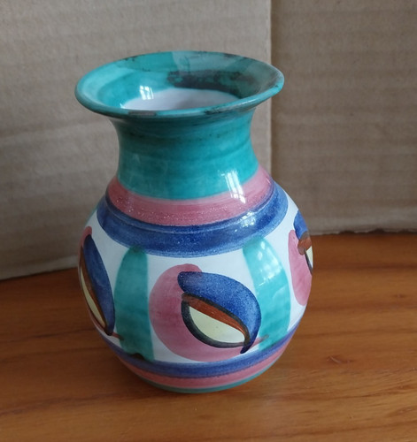 Vintage pottery colourful - vintage,