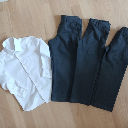 Boys grey long - school, trousers