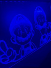 Nintendo Mario And Luigi  LED Light Sign for Game Room,Office,Bar, Blue