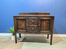 Antique oak sideboard cupboard - antique,