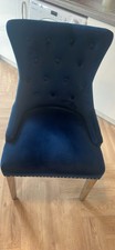 4 Blue velvet Dinning Room chairs