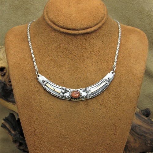 Sterling silver orange cab - sterling,