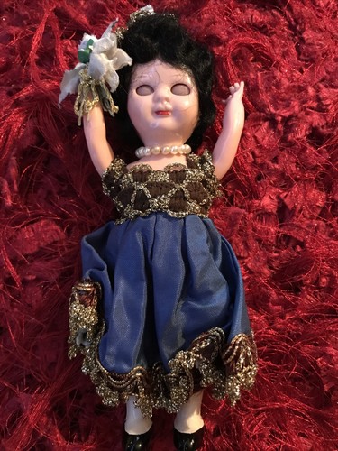 Vintage dancing doll moulded - doll,