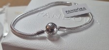 Pandora 20cm Moments Snake Chain Bracelet – Sterling Silver, Boxed, Excellent