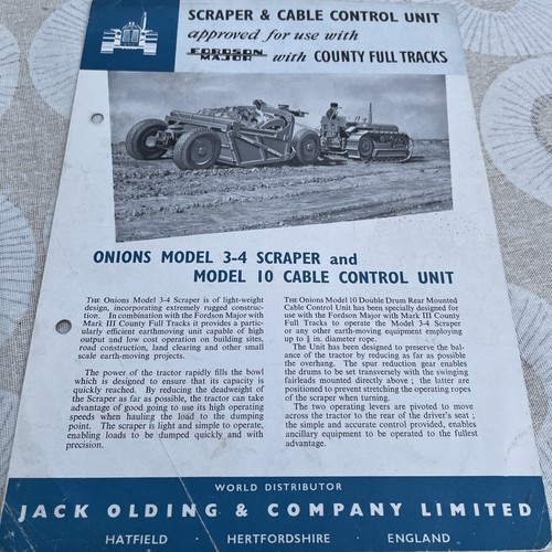 Fordson major onions - major, scraper
