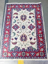 Vintage Kazak Design Multicoloured Wool Living Room Rug 140 x 100cm