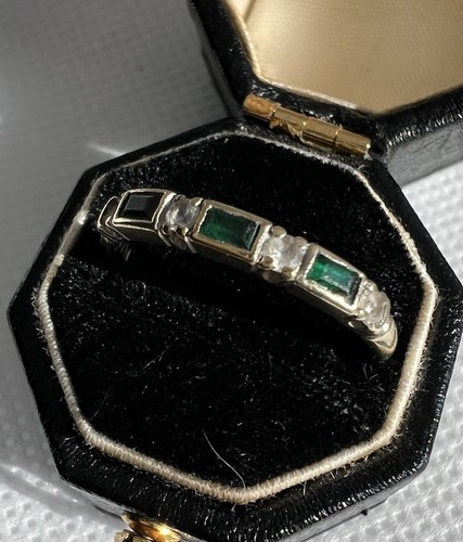 Vintage 9ct gold - 9ct, emerald