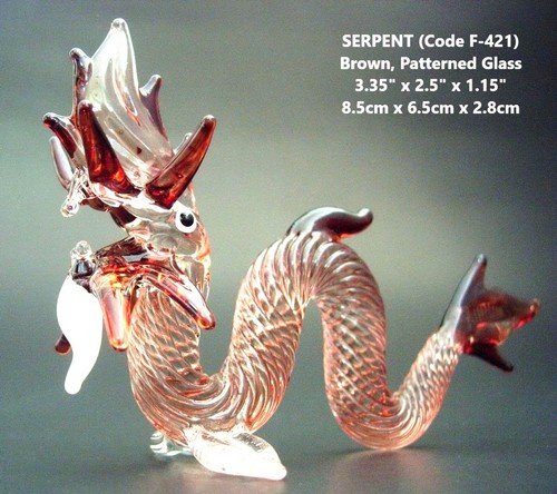 Glass dragon serpent - glass,