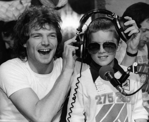 Disc jockey peter powell with - disc,